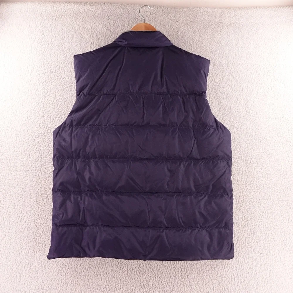 Orvis‎ Mens Classic Collection Blue Down Puffer Vest Large Snap Zip Pockets